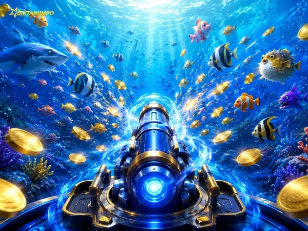 Layar aksi meriam pada King of Fishing
